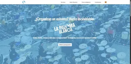 Captura histórica de la web de La Paloma Blanca